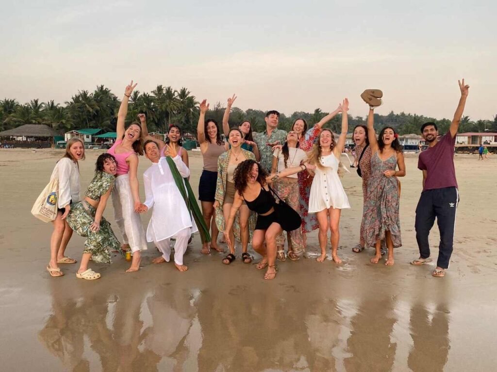 Yoga teacher training group at Goa Yogashala